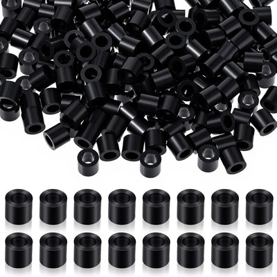 200 Cuentas Fusible Negro 0.276pulg Plástico Manualidades