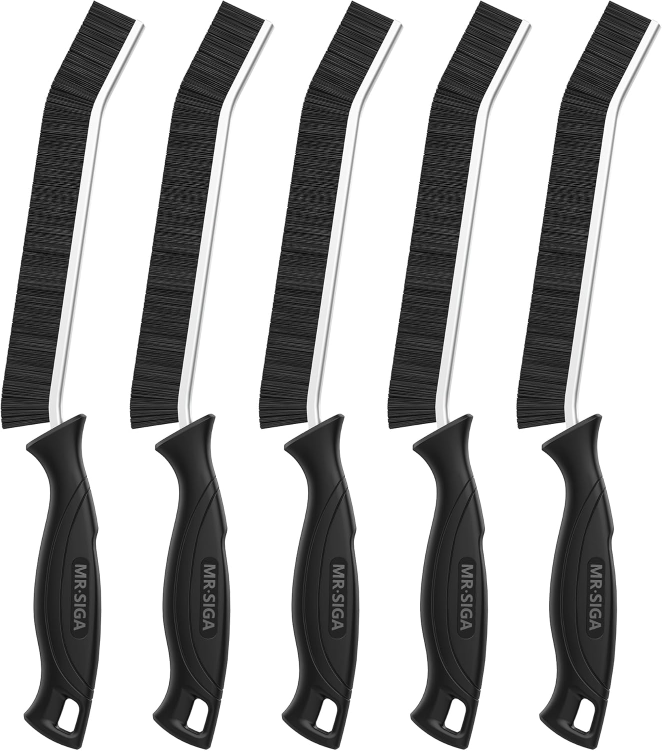 Cepillo hendiduras resistente flexible paquete 5 negro