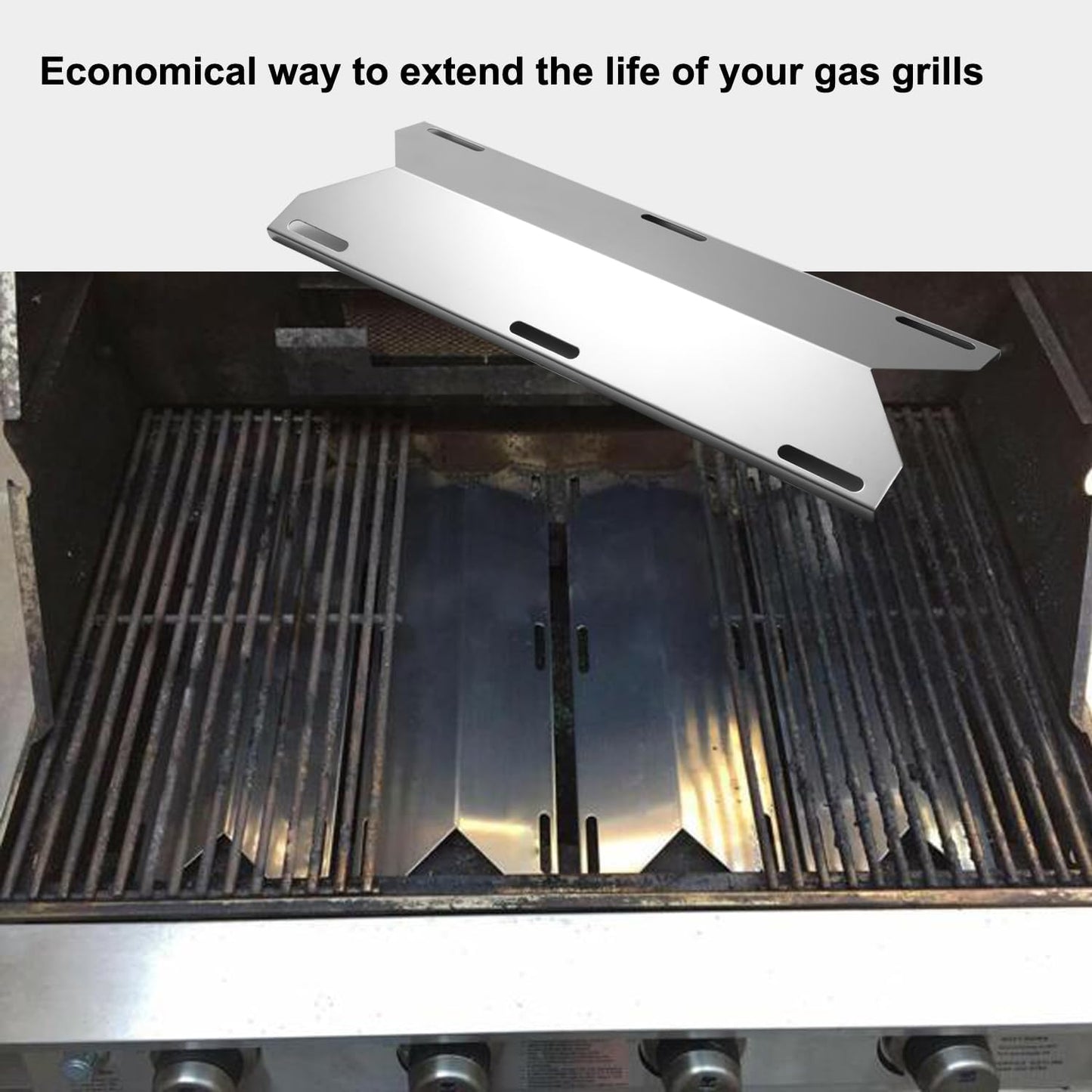 Protectores térmicos barbacoa placa inox 17 3/4 pulg