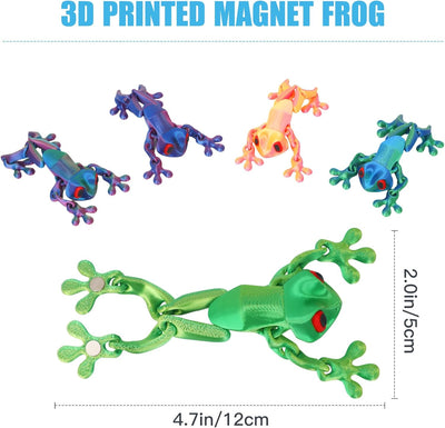 Rana magnética impresa en 3D para refrigerador modelo realista