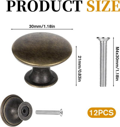 Manillas de mueble bronce antiguo set 12 para armarios cocina
