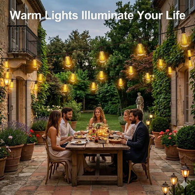 Tira luces exteriores 200ft 652 bombillas ST38 impermeables