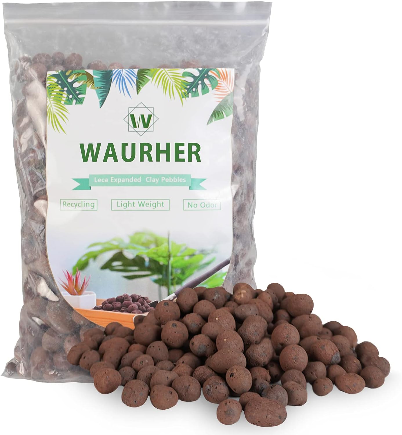 Guijarros arcilla expandida 2lb para cultivo hidropónico
