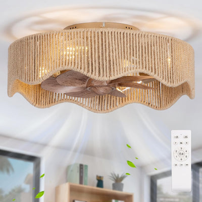 Ventilador techo bohemio 18pulg con luz control remoto