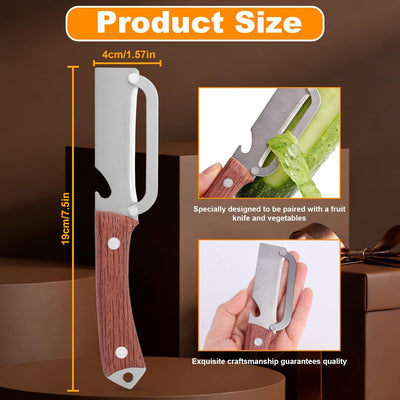Peladores multifuncionales de verduras Penitue con mango ergonómico acero inoxidable