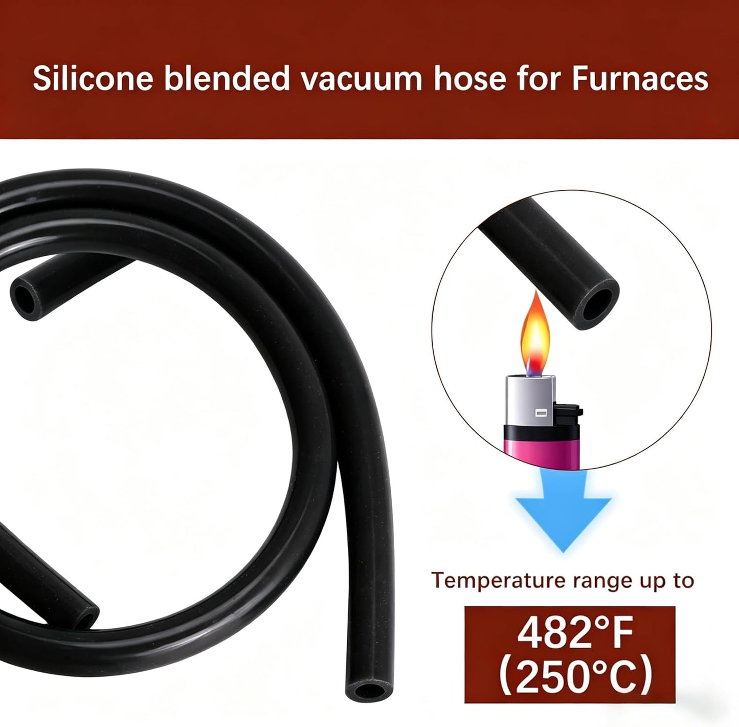 Manguera vacío silicona alta temp 5ft 0.138pulg 60psi