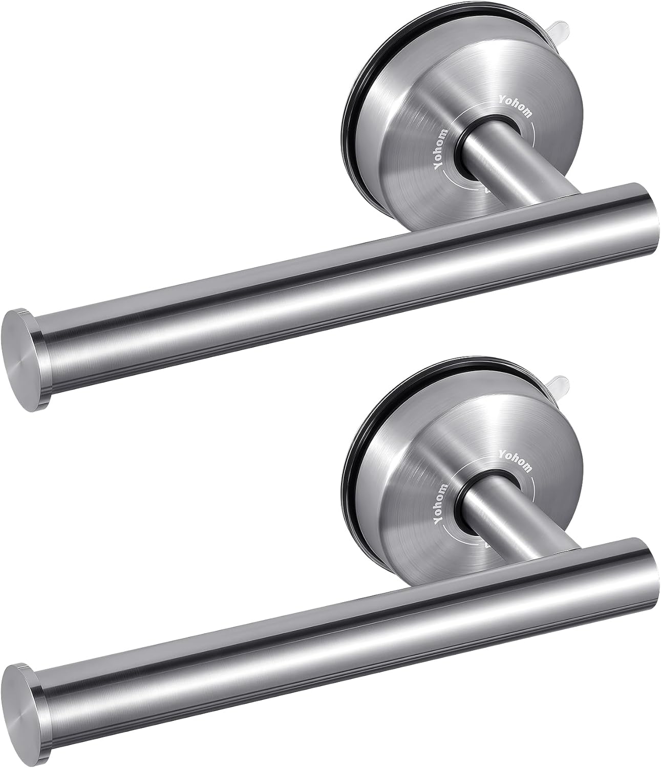 Portarrollos acero inox sin taladro ventosa 2 Uds
