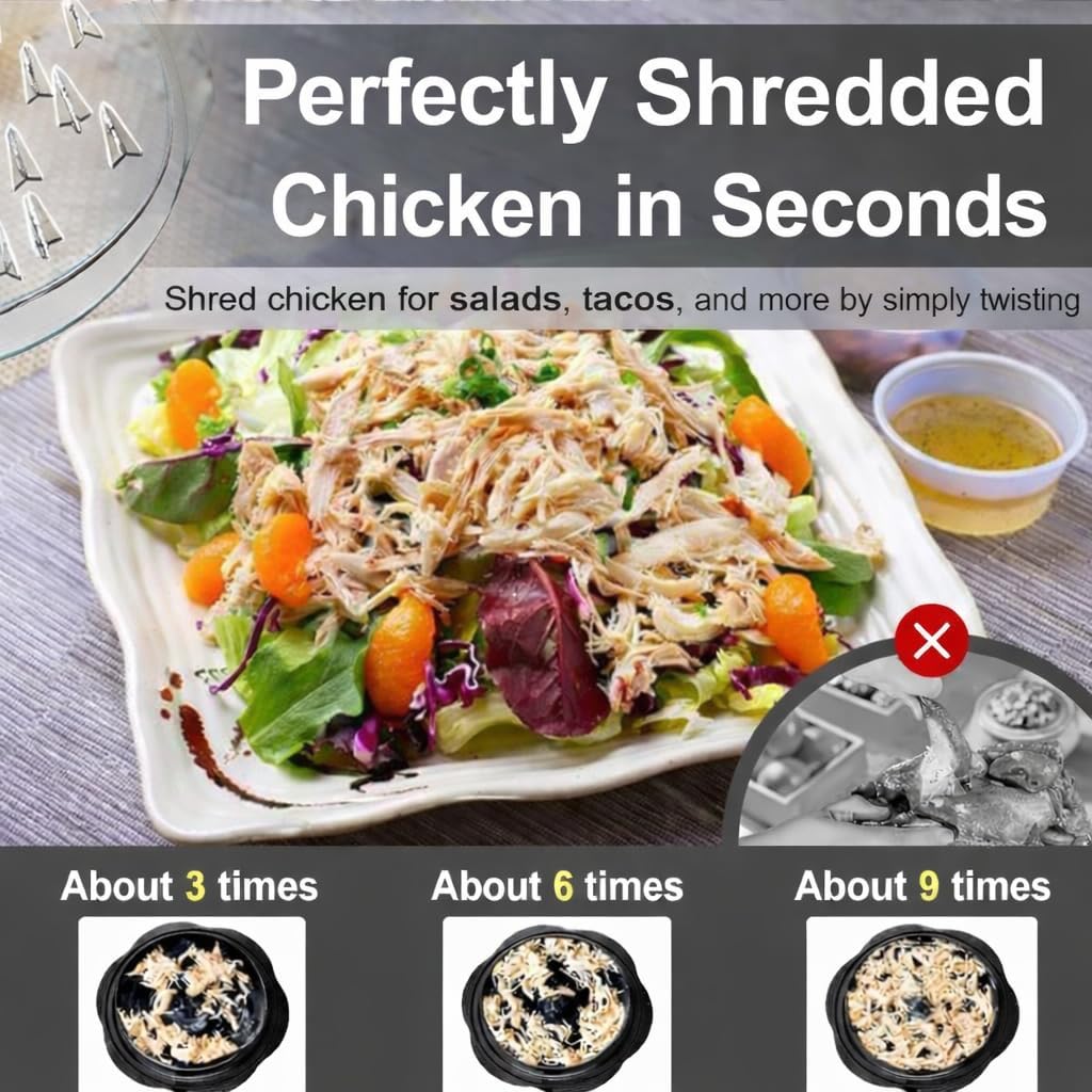 Trituradora de pollo para carne grande de pollo, cerdo y res con tazón extraíble