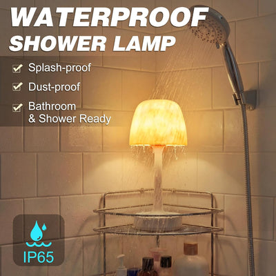 Lámpara ducha IP65 recargable tactil LED baño patio camping