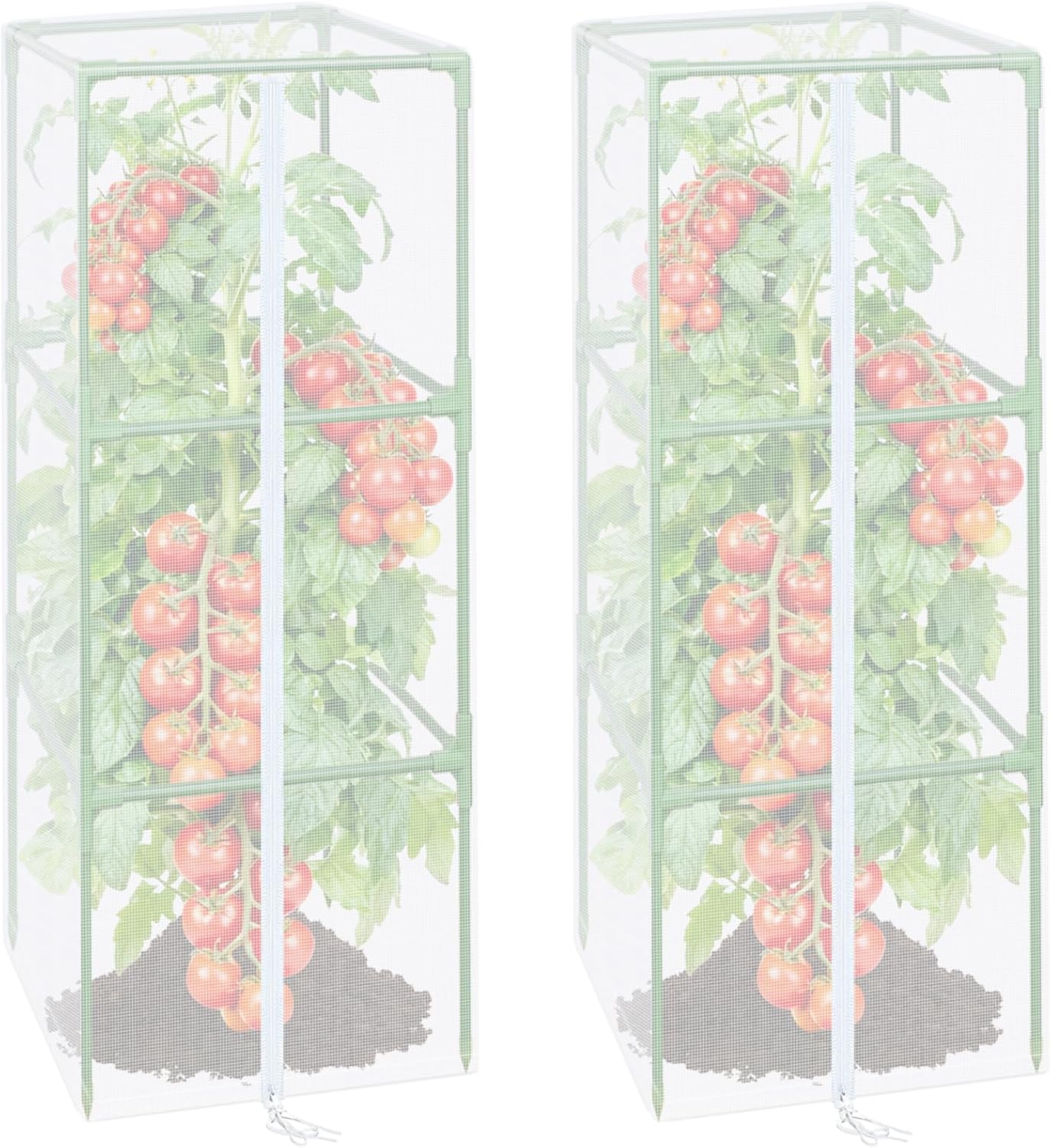 Red para pájaros jaulas cuadradas 43x15.7pulg con cremallera 2 pzas