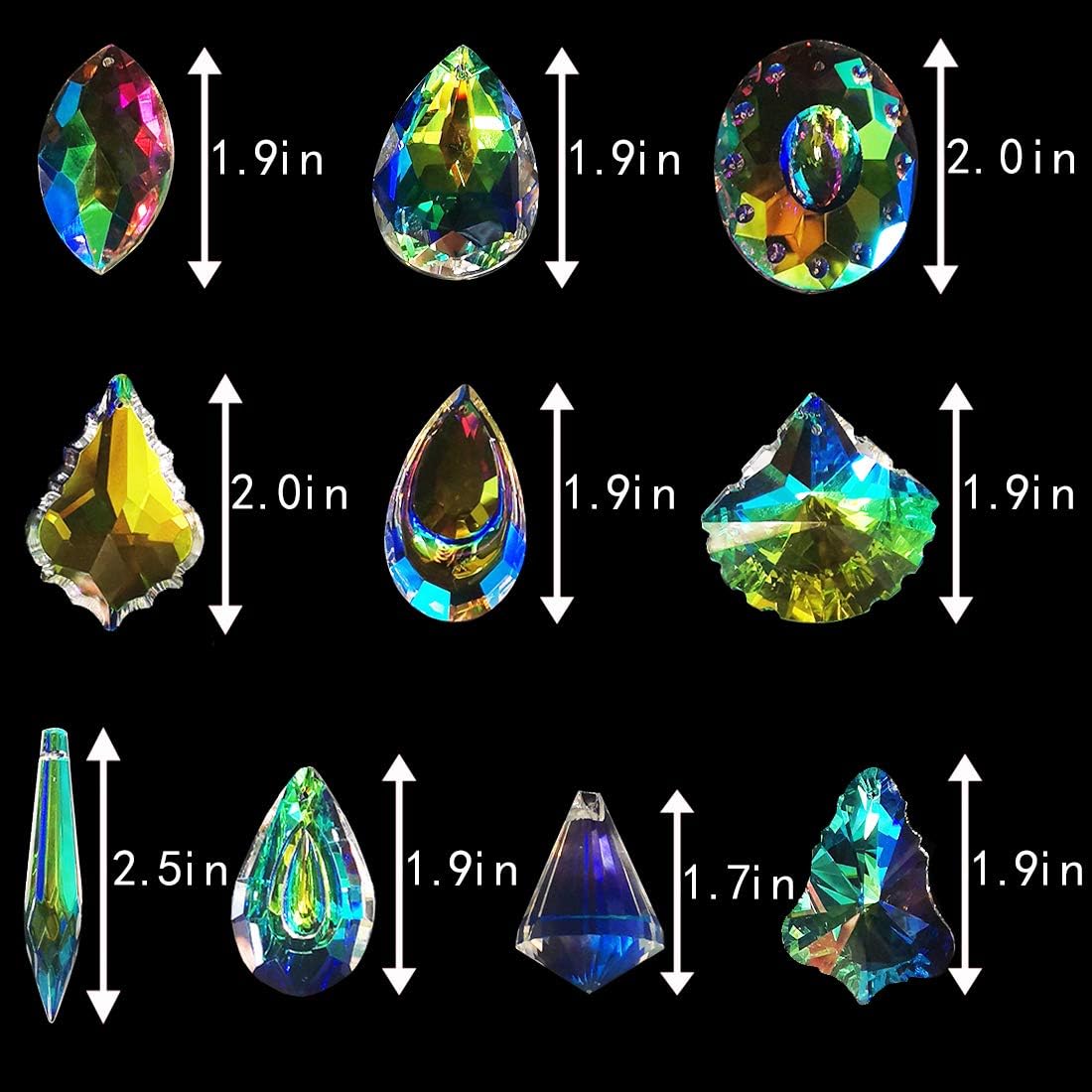 10 Uds. Lámpara colgante cristal gotas suncatcher