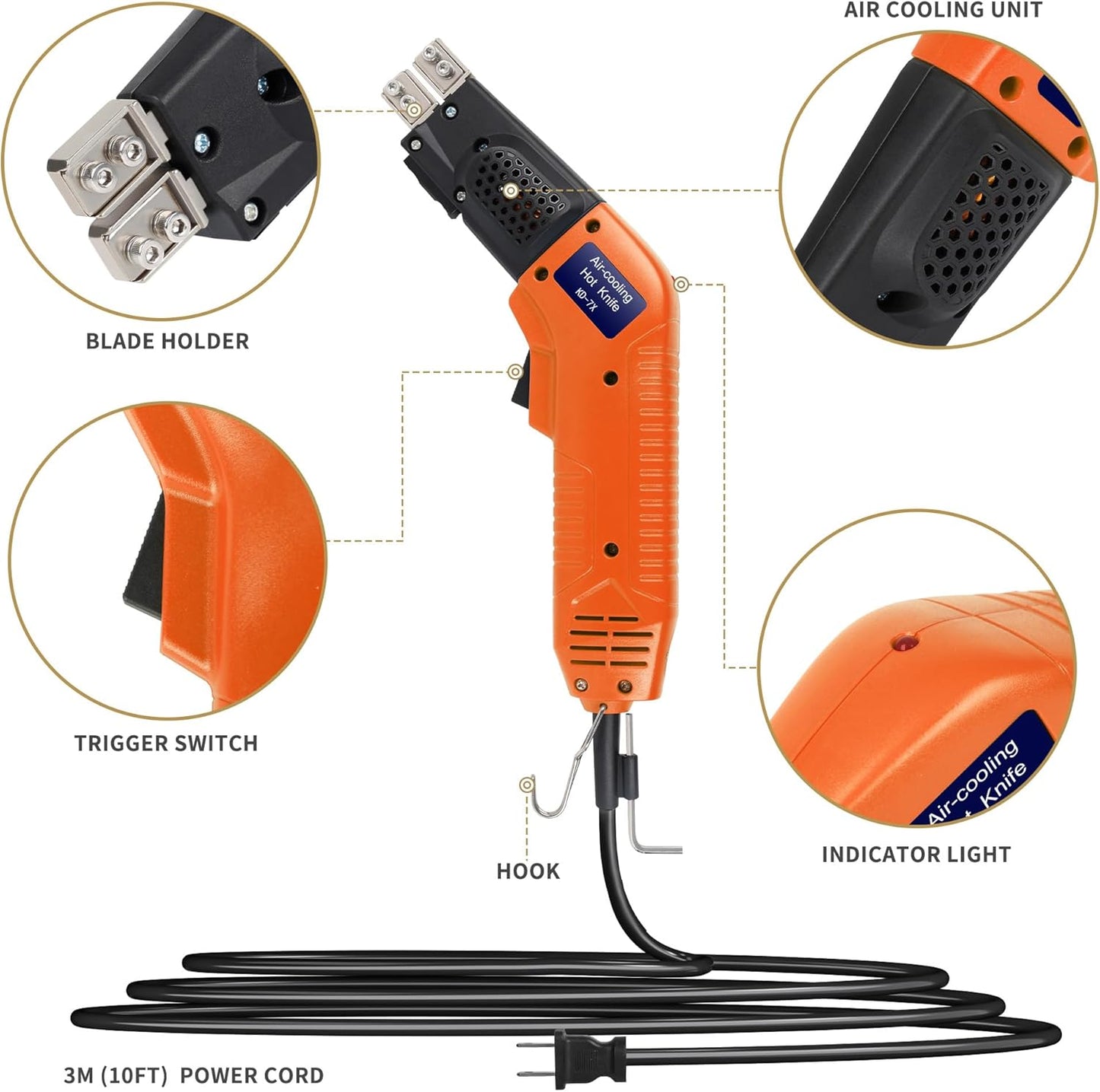 Tijera eléctrica 320W para cortar espuma