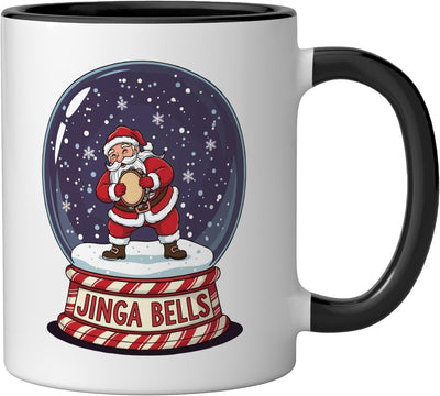 Taza de cerámica Jinga Bells Santa Capoeira Navidad
