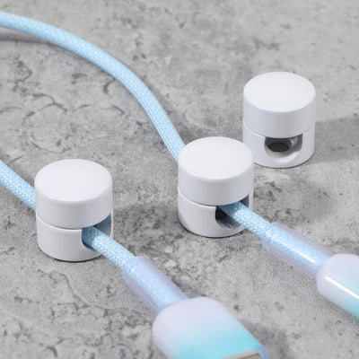 3 Set Clips Organizador Cables Magnéticos Blanco Hogar Oficina