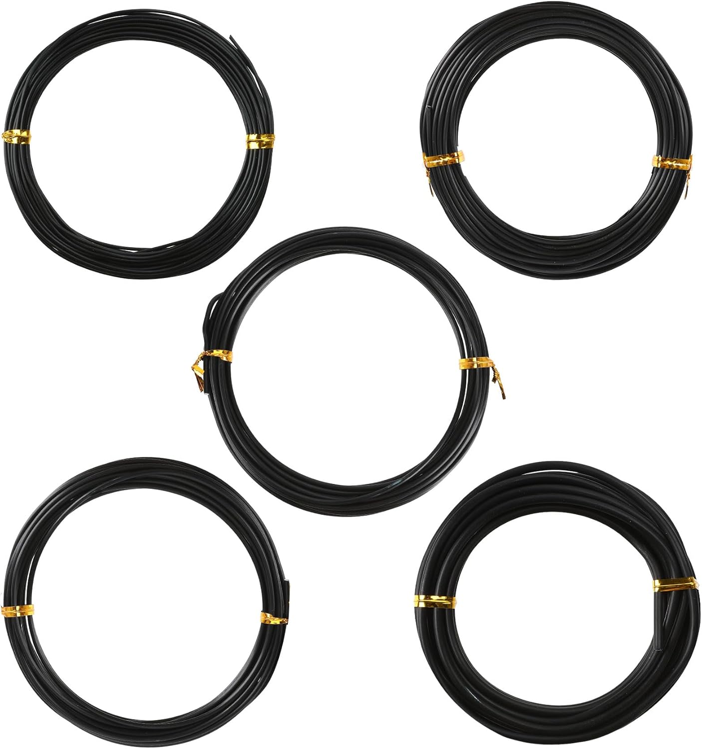 5 Rollos Cables Bonsái Aluminio Negro 147pies