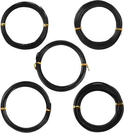 5 Rollos Cables Bonsái Aluminio Negro 147pies