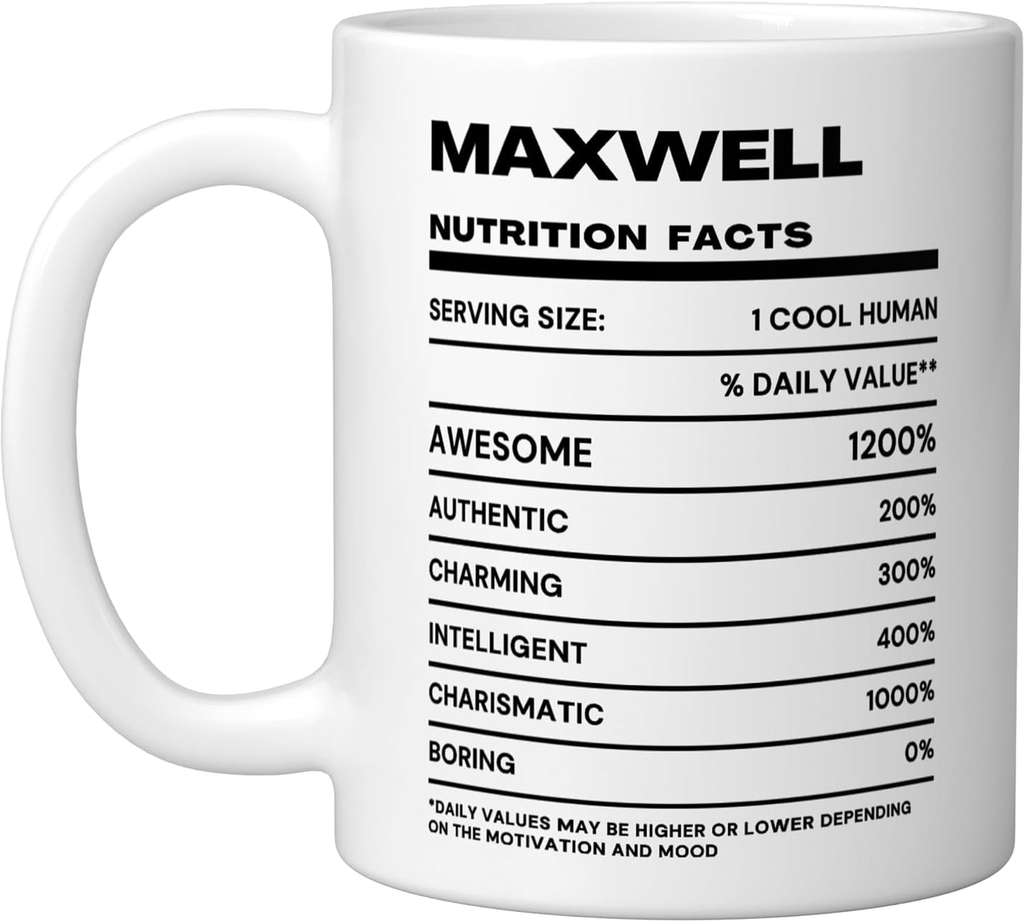 Taza Cerámica Blanca Maxwell Nutrition Facts