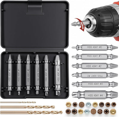 Extractor S 9 Pzas Juego 4341 HSS Kit Brocas Giratorias