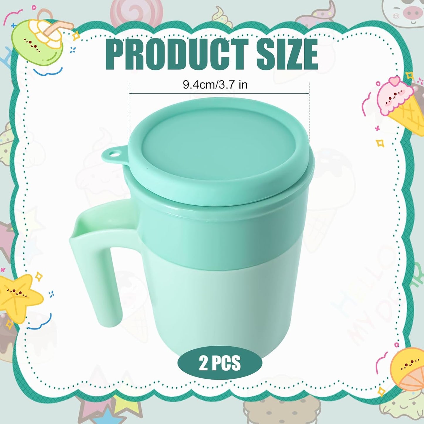 2 Tapas Silicona Sin BPA para Máquina Helado Dash Pint
