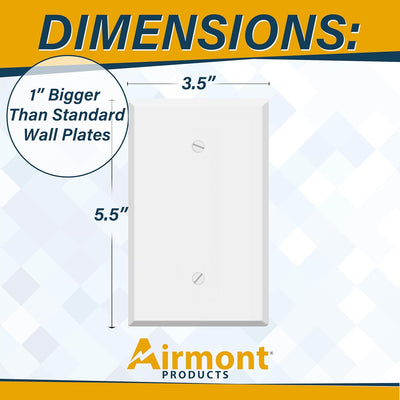 2 Placas Pared Metal Blanco Jumbo 5.5x3.5pulg Resistente