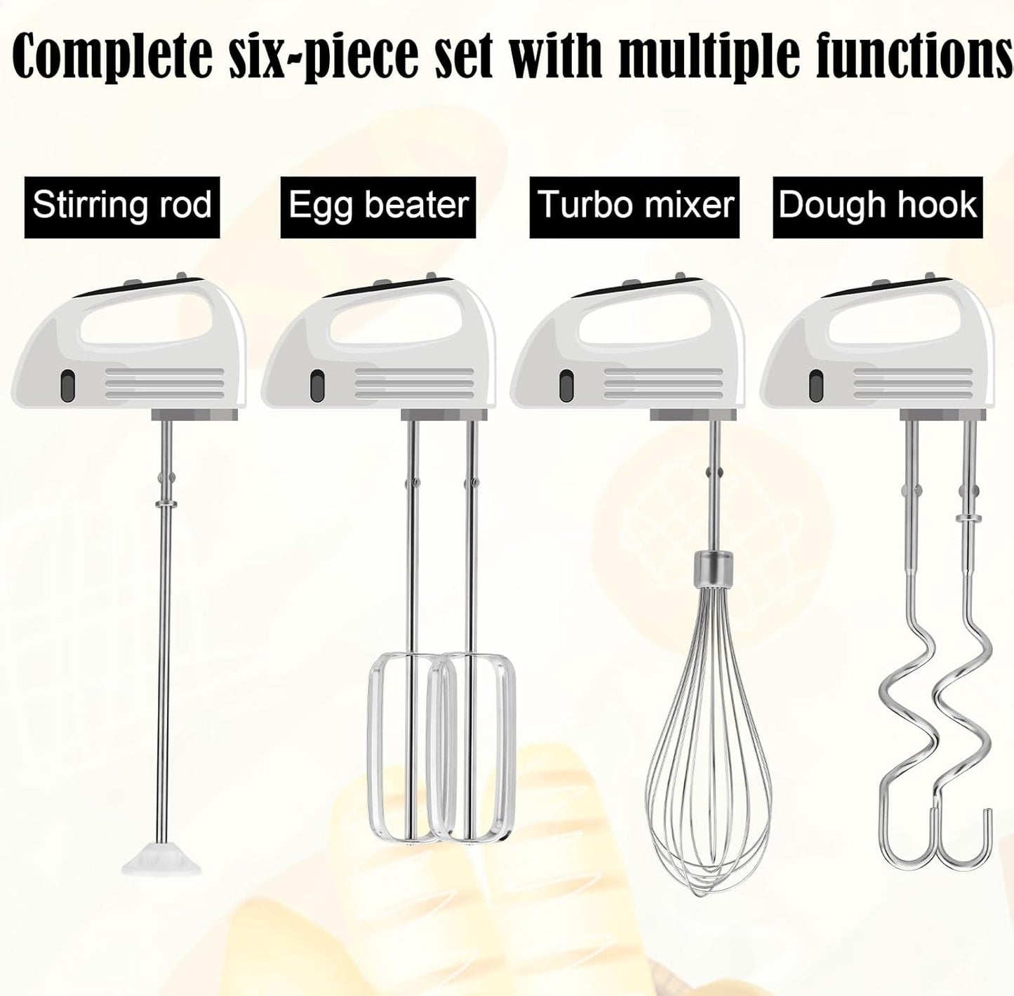 Set accesorios batidora mano comp KHM3 KHM5 KHM7
