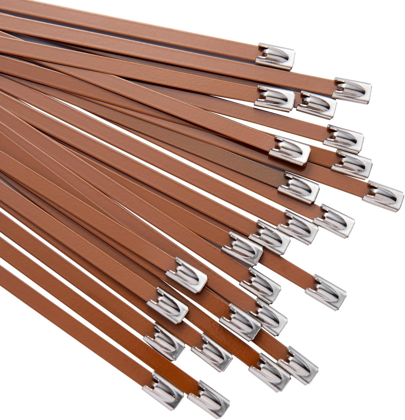 Bridas marrones metal 95uds 19.7pulg acero inox