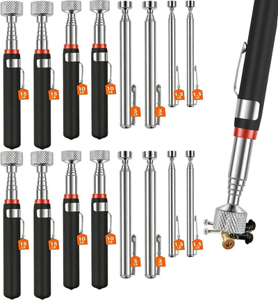 Set 16 herramientas magnéticas recogedor uñas acero inox