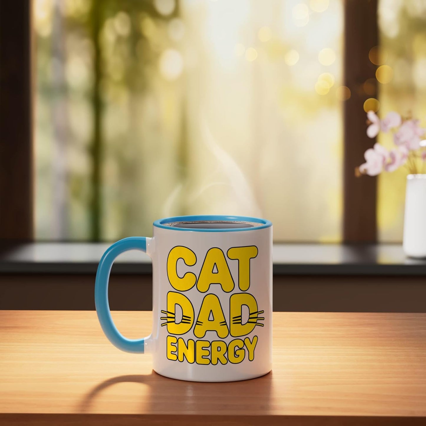 Taza Cerámica Dad Energy Azul/Blanco