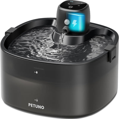 Fuente agua gatos inalámbrica 78oz con sensor movimiento