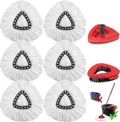 8 Cabezales Microfibra para Fregona Ocedar con Cepillo