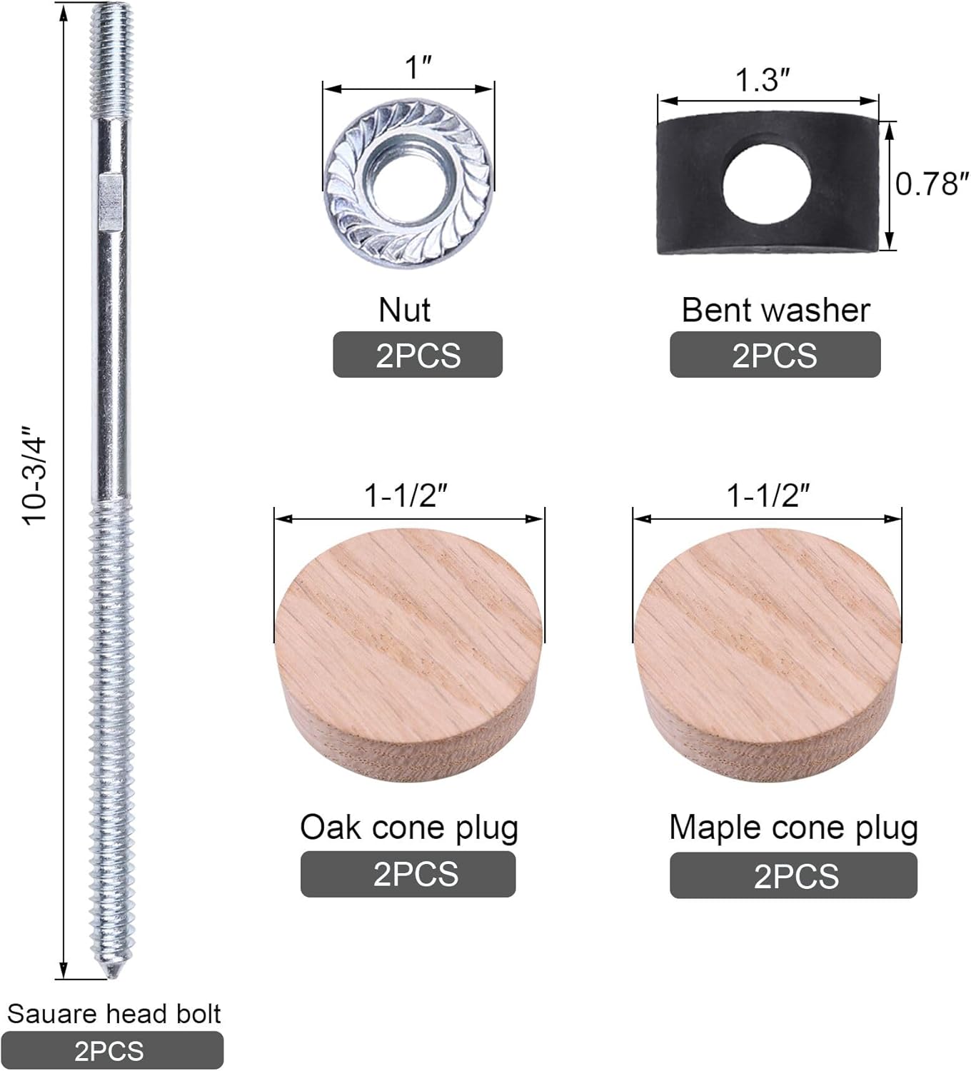 Kit anclaje Newel para poste madera y hormigón 10-3/4pulg 2 Pzas