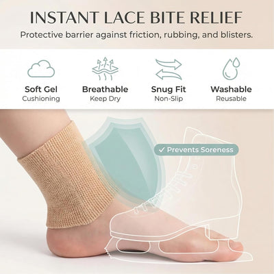Tobillera gel patinaje artístico 1 par acolchado soporte mordida