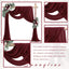 2 Cortinas Gasa Burdeos 20ftx28pulg para Arco Boda