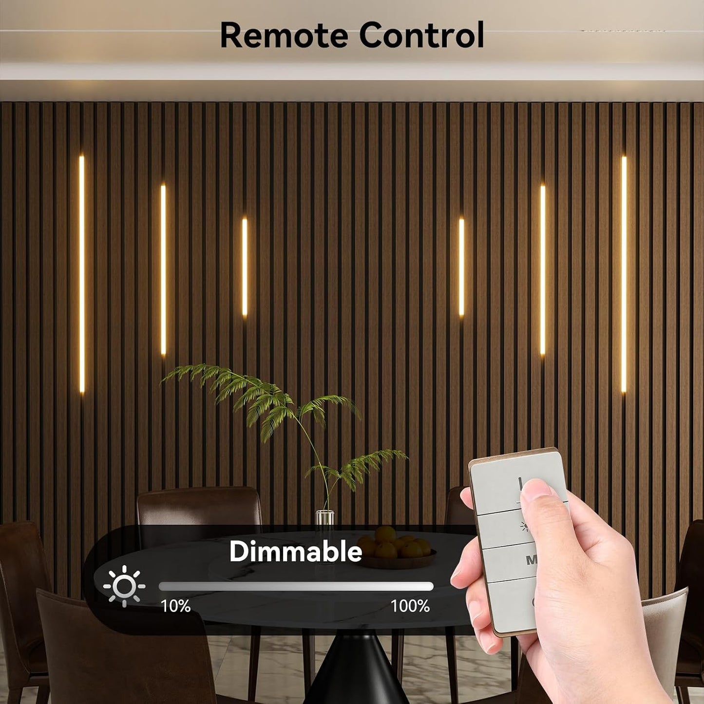Kit iluminación LED pared tira CCT 6 tiras adhesivas 3000K-6000K