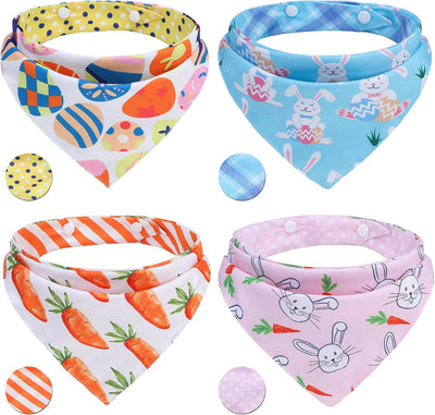 Bandanas Pascua perro 4 pzas baberos reversibles fiesta mascotas