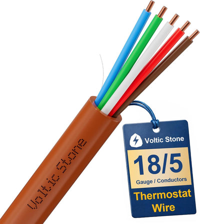 Cable HVAC termostato 18 AWG 5 conductores cobre sólido