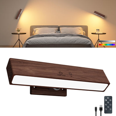 Aplique pared madera batería 5200 mAh RGB 3 temperaturas