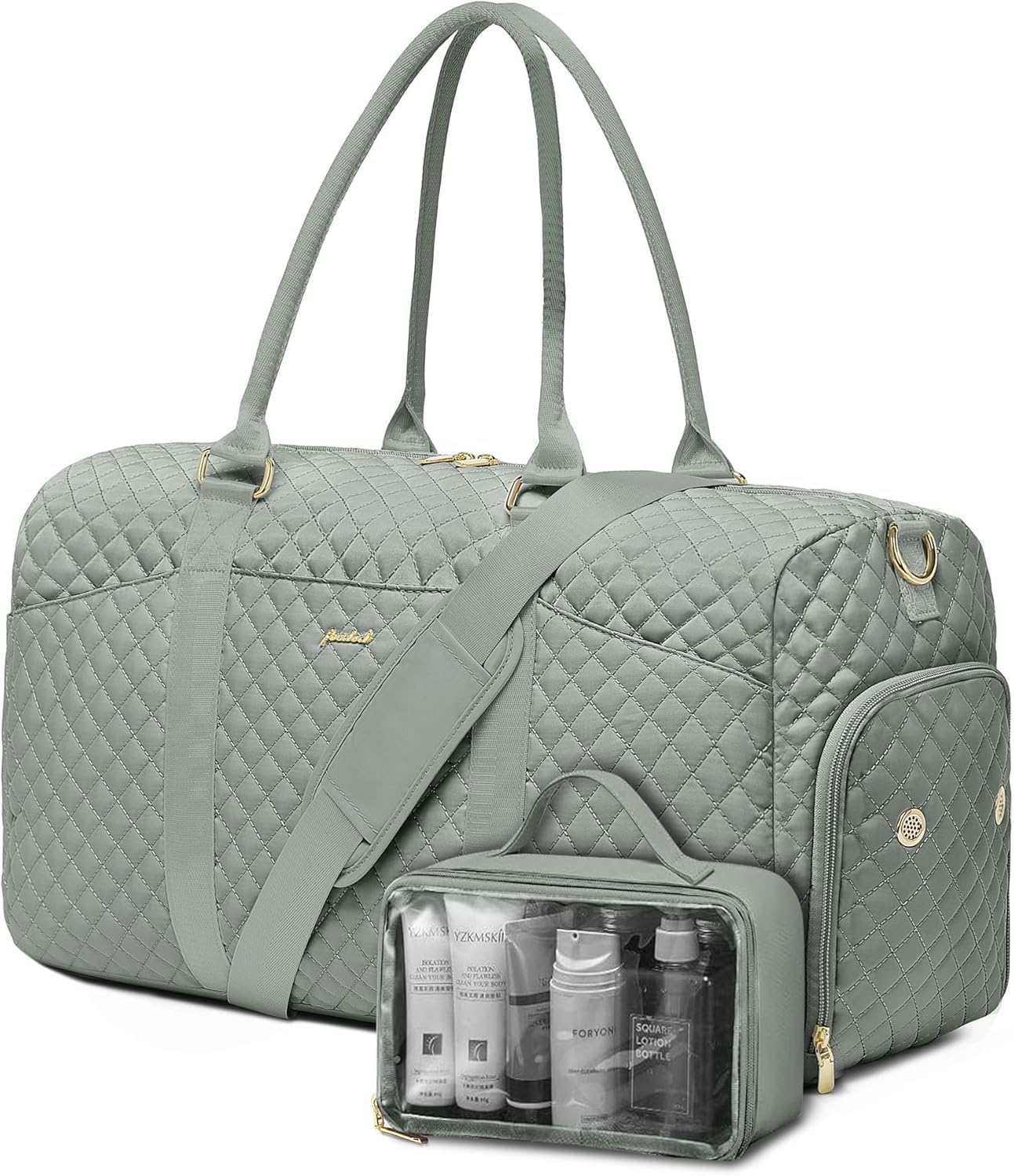 Bolsa viaje Weekender mujer verde extra grande