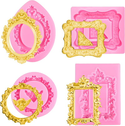 Moldes silicona fondant barroco decoración cupcakes y pasteles