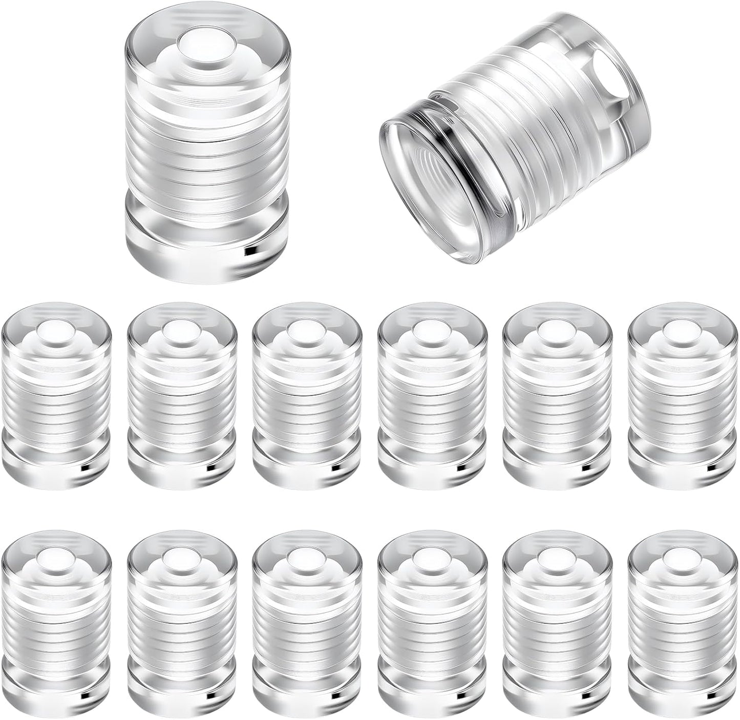 15 Pzas Separadores Acrílicos 1/2pulg x 1/2pulg para Letreros