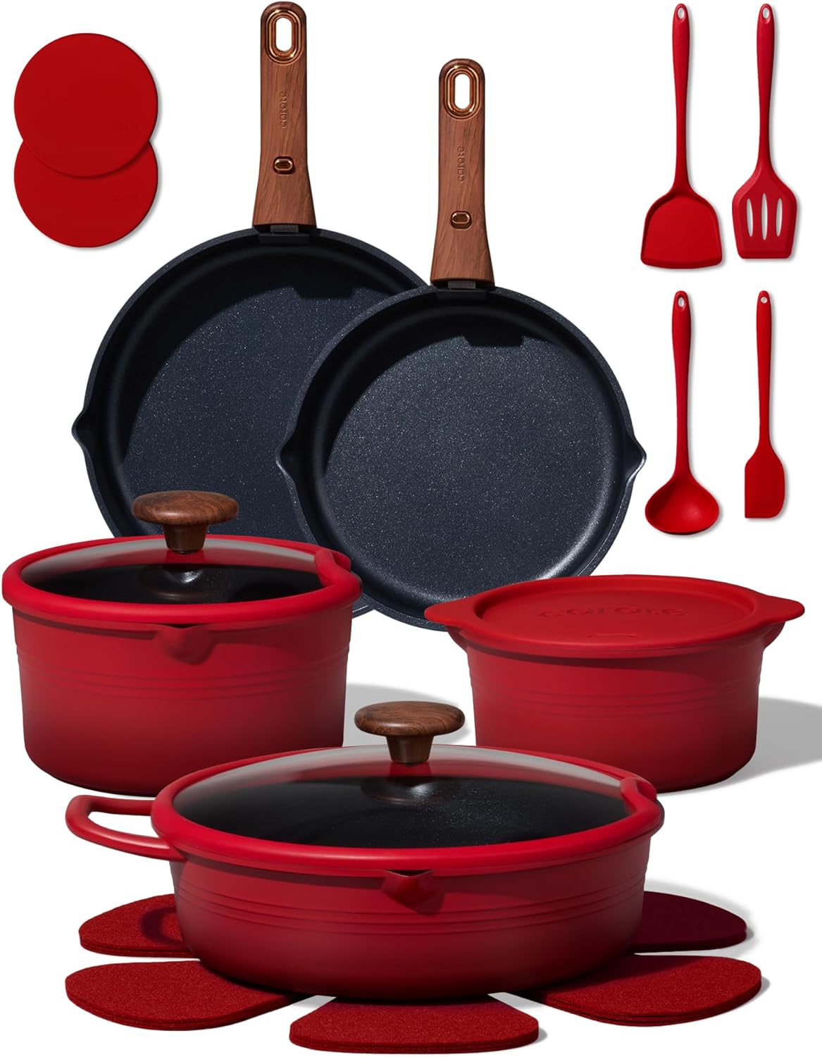Set 20 Utensilios Cocina Titanio Antiadherente Desmontable