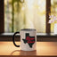Taza cerámica Texas Chica mapa negro/blanco