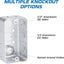 Cajas conexiones eléctricas 4x2 pack 10 acero 10.5pulg
