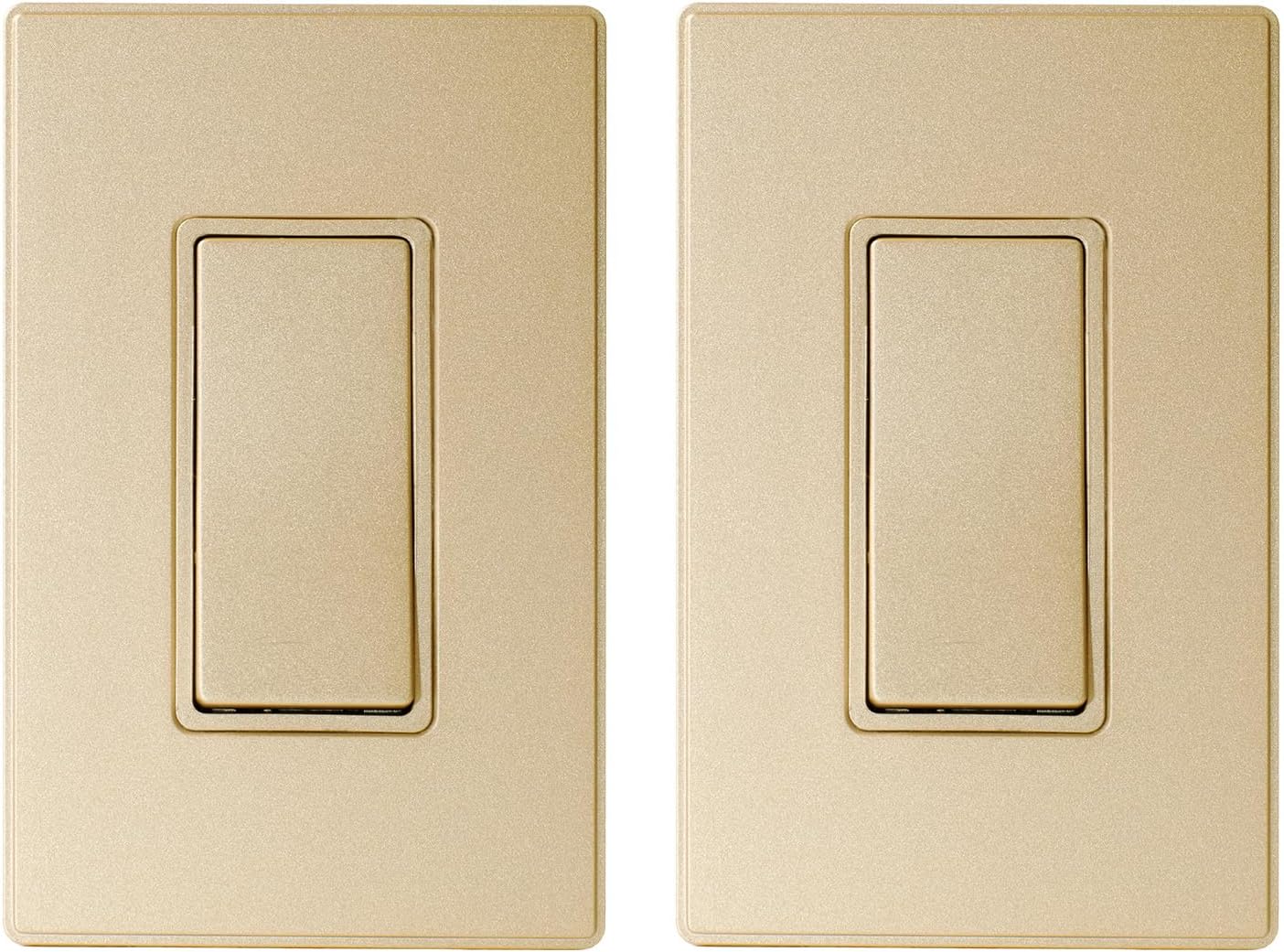 Interruptor luz decorativo 3 vías dorado mate