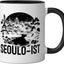 Taza Cerámica Coreana Viaje Negro/Blanco