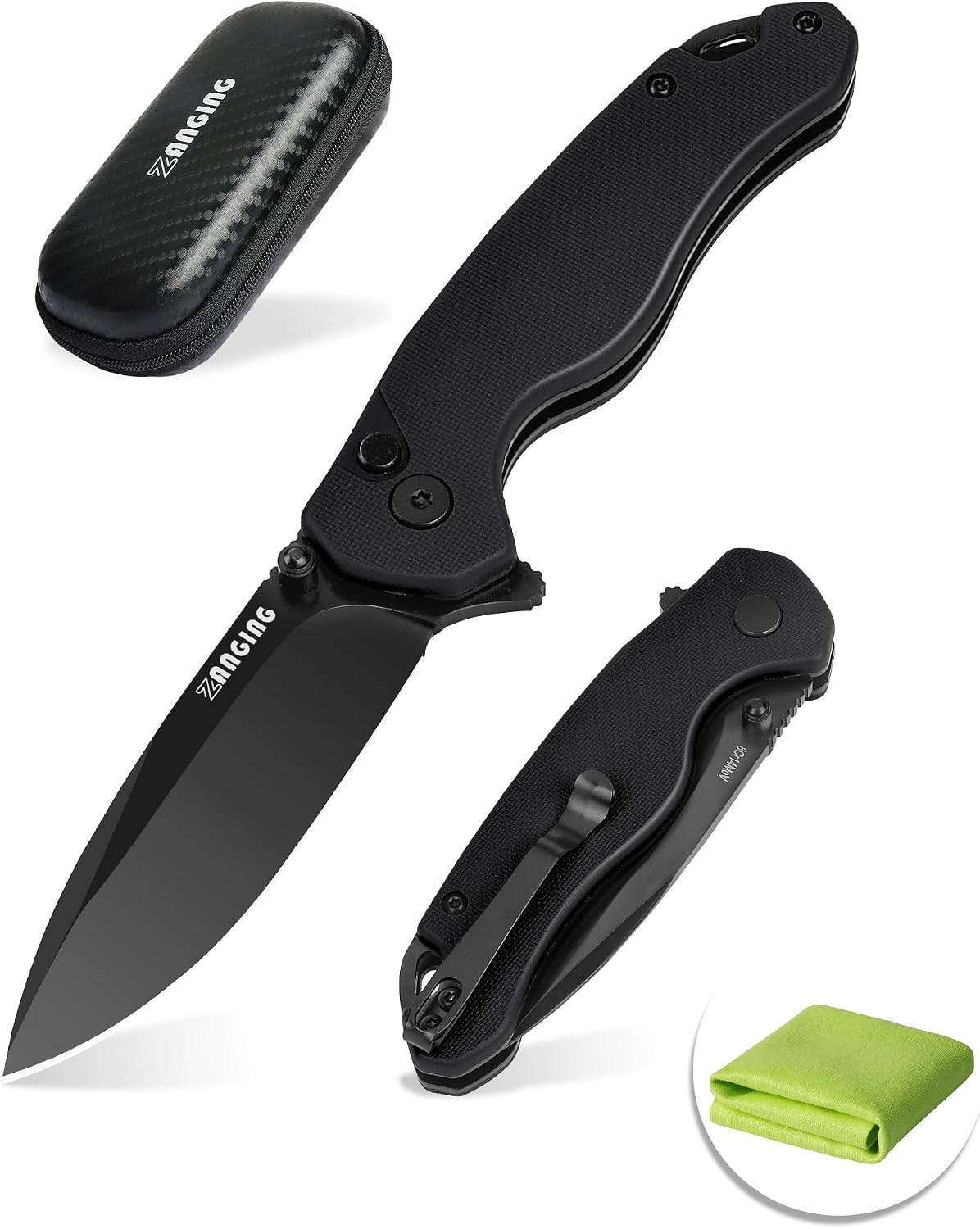 Cuchillo plegable EDC hoja 8Cr14MoV 2.99pulg mango G10