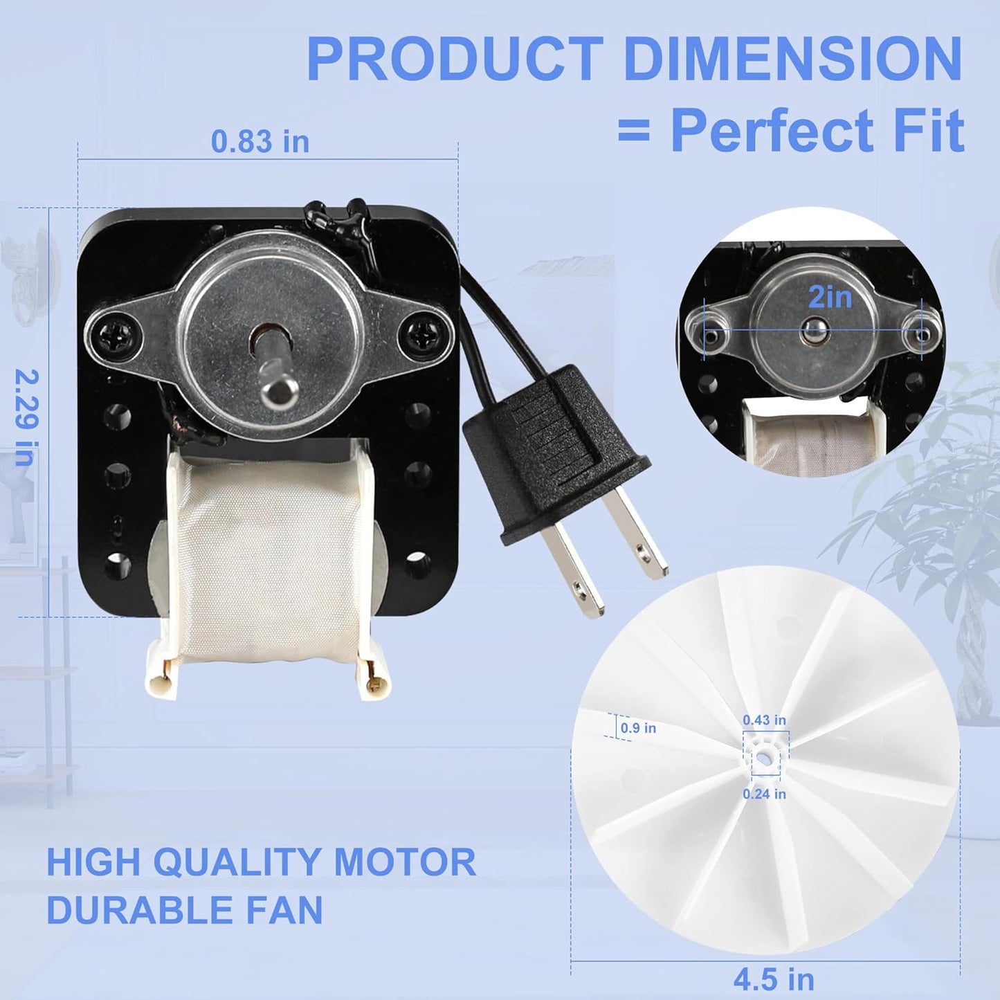 Motor universal repuesto para ventilador baño comp Nutone Broan