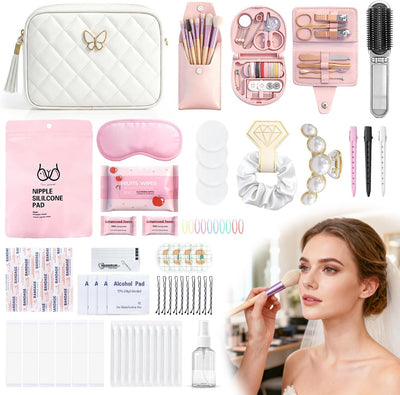 Kit emergencia boda 60 artículos maquillaje bolsa regalo luna miel