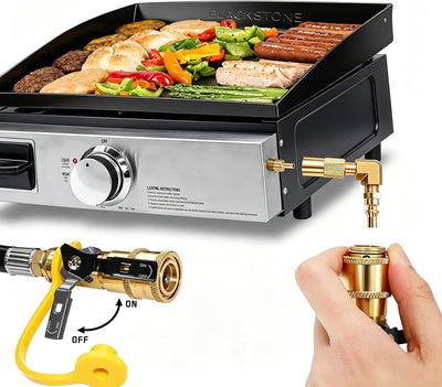 Manguera propano 8ft válvula seguridad adaptador QCC1 parrilla