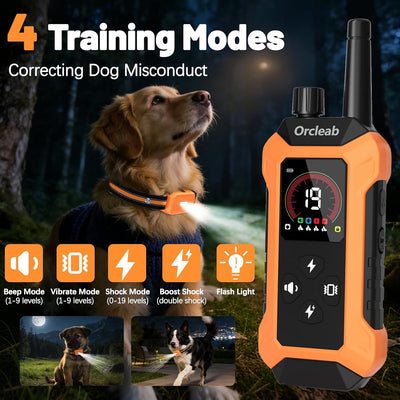 Collar choque con control remoto IP67 para perros 5-150 lbs